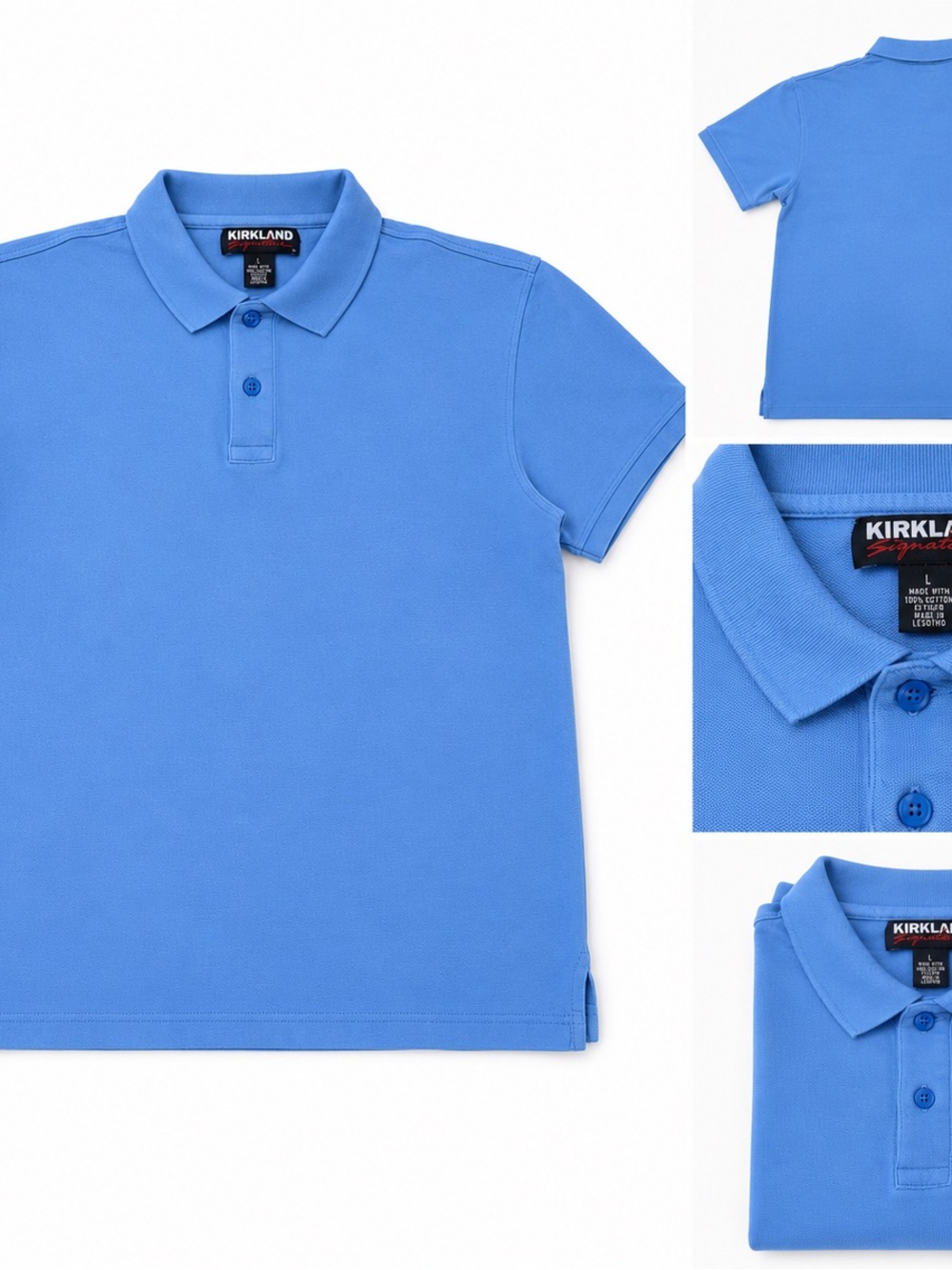 Kirkland Signature Light Blue Kids Polo